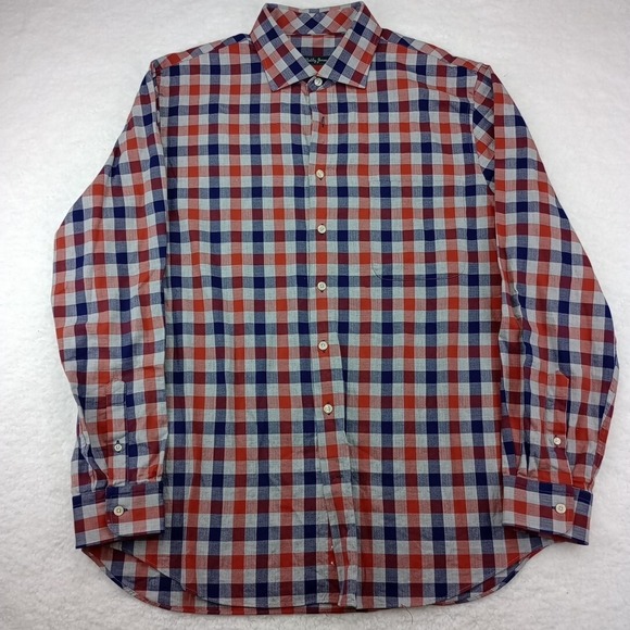 Bobby Jones Other - Bobby Jones Collection Mens Golf Button Down Size XL Red Grey Blue Plaid